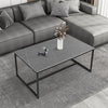 High Gloss Grey Coffee Table Modern Rectangular Sofa Side Table Center Tea Table