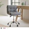 Cushioned Computer Office Desk Chair Chrome Legs Lift Swivel Small Adjustable