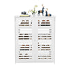 Modern 4 Tiers Shoe Storage Cabinet 2 Doors Footwear Stand Rack Unit Cupboard