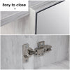 Bathroom Mirror Cabinet with 6 Shelves Wall Mounted Storage Cupboard 80x20x64cm