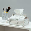 Leather Tissue Box Cover Marbling Napkin Paper Holder Case for Home Hotel Office