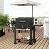 Portable Charcoal BBQ Garden Barbeque Trolley Stainless Steel Grill Stove Cart