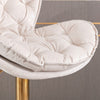 Bar Stools Set of 4 Adjustable Height Swivel Velvet Tufted Pub Bar Chairs Beige