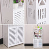 White Cupboard Storage Cabinet w/ Doors Shelves Unit Bathroom Kitchen Furniture