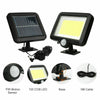 100 LED Solar Powered PIR Motion Sensor Garden Wall Light Security Flood Lights