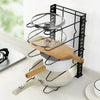8 Tier Cupboard Kitchen Cabinet Storage Organiser Rack Stand Pan Pot Holder NEW