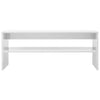 Coffee Table Chipboard Open Storage Shelf Home Side Table High Gloss White