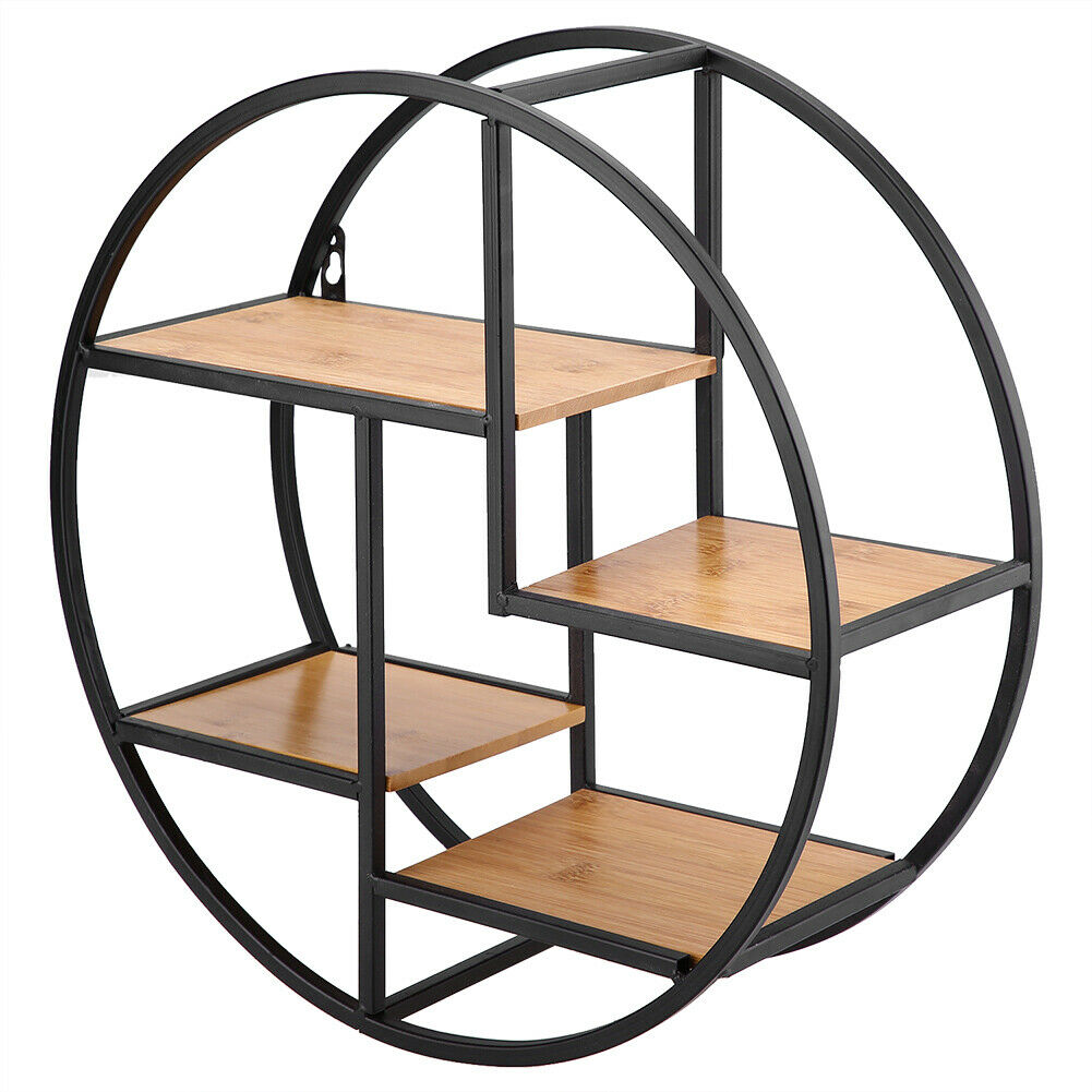 Floating Vintage Wall Shelves Retro Wood Shelf Storage Display Shelving Rack
