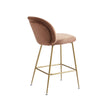 Set of 2 Bar stools Velvet Breakfast Chairs High Counter Stools Pub Restaurant