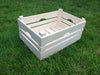 Natural Unpainted Wooden Apple Crate- Craft Box Set Storage Kitchen Container