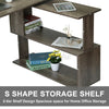 L-shaped Computer Desk Corner PC Table Workstation Home Office Shelves Rotatable