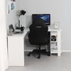 Mondeer White Corner Table L-shaped Computer Desk Workstation Office Study
