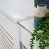 Extending Adjustable White Radiator Cover Wooden MDF Wall Cabinet Slatted Grill
