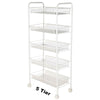 5Tier Kitchen Rolling Trolley Storage Rack Vegetable Fruit Cart Organiser Wheels