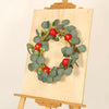 Round Leaf Eucalyptus Vine Ring Wall Hanging Natural Artificial Flower Garland