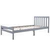 3ft Single Size Wooden Bed Solid Pine Wood Bed Frame for Kids Teenagers Grey
