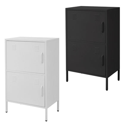 2 Door Filing Cabinet Office School Metal File Document Storage Shelf Cupboard