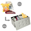 2 Seater Leather Storage Ottoman Foldable Seat Stool Bench Chest Toy Box 4 Color