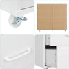 Mobile File Cabinet Lateral Filing Cabinet with 2 Drawers and Open Compartments