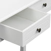 Dressing Table Wood Vanity Makeup Desk with 4 Storage Drawers and Shelves White