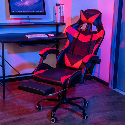 Gaming Chair Executive Office Chair Recliner Computer Desk Seat With Footrest UK