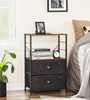 Industrial Side Cabinet Rustic Metal Chest Drawers Vintage Storage Console Table
