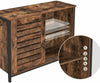 Vintage Industrial Cupboard Console Table Slim Hallway Cabinet Unit Sideboard