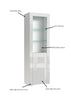 Tall White Gloss Display Glass Cabinet Shelving Bookcase Door Unit Blue LED Lily