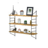 3 Tiers Rustic Industrial Wall Floating Shelf Wooden Storage Shelving Unit