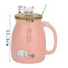 420ML Cat Kitten Ceramic Coffee Mug Tea Milk Water Cup Handle Lid Birthday Gift