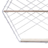 Wall shelf hexagon metal wood wall shelf home decoration dormitory storage shelf