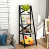 4-Tier Ladder Shelf Wooden Storage Rack Display Bookcase Plant Flower Stand