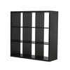 Black Storage Cube Shelf Bookcase Wooden Display Unit Organiser Furniture