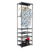 Clothes Coat Rail Garment Dress Hanging Display Stand Shoe Rack Shelf Storage UK