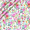 FLOWERS LEAVES SOLD BY BIG FAT QUARTER 50x80cm 100% COTTON FABRIC, CRAFT, SEWING