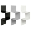Corner Book Shelf Wall Unit Storage White 2 Tier Floating Display Stand Bookcase