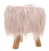 LUXURY WOODEN FOOTSTOOL OTTOMAN POUFFE STOOL FOOT REST PADDED SEAT BEDROOM ROUND