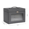 4 Layers Large Jewellery Box Storage Organizer Case Cabinet w/Portable Box Grey