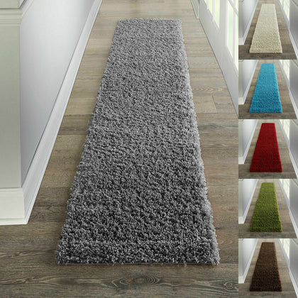 Anti Slip Plain Shaggy Rugs Long Hallway Runner Rug Living Room Area Carpet Rugs