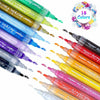 Set of 18 Colorful Paint Draw Markers Pens Water Based Acrylic Paint Medium Nib