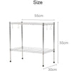 2 Tier Microwave Oven Rack Stand Stainless Steel Kitchen Storage Organiser Shelf