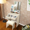 Dressing Table Drawer Mirror Stool Shelves Set Makeup Vanity Bedroom UK