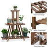 3 Tier Large Wooden Plant Stand Flower Display Rack Ladder Shelf Indoor Outdoor