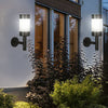 2X Stainless Steel Solar LED Wall Lights Fence Door Security Lamp Outdoor Garden