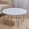 Living Room Round Coffee Table With Metal Hairpin Legs Side Table Home Furniture