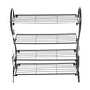 4 Tier Heavy Duty Shoe Rack Shoes Organiser Stand Storage Shelf Unit Black