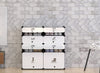 DIY 8 Cube Shoe Rack Multi Use Modular Organizer Storage Plastic Cabinets