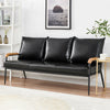 1/2/3 Seater Faux Leather Sofa Armchairs Couches Livingroom Black Brown Modern