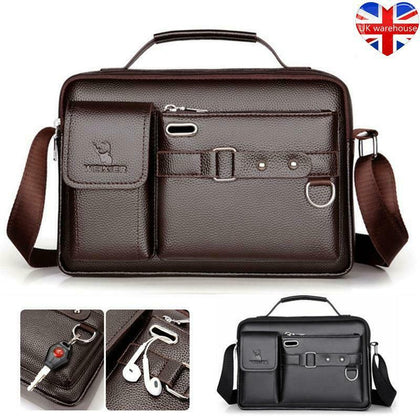 Men's Messenger Bag Waterproof Cross Body Shoulder Utility Travel Work UK