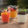 50Pcs Square Plastic Dessert Cups Mini Cubes 2oz/60ml Strong Cup Party Decor UK